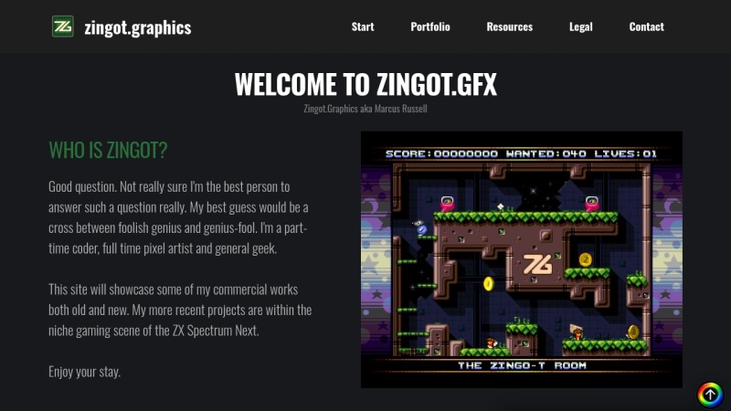 Screenshot of Zingot Graphics